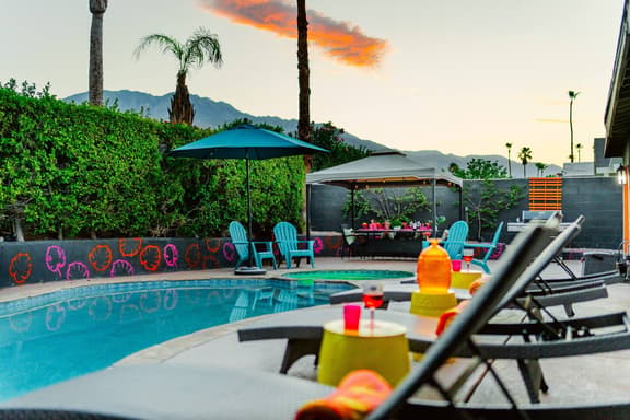 Retro Palm Springs Oasis | Pool • Spa • Game Room
